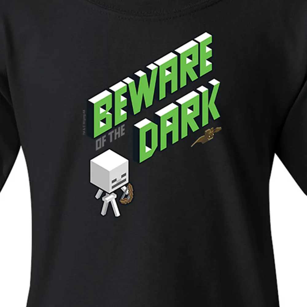 Minecraft Beware of the Dark Kids Short Sleeve T-Shirt