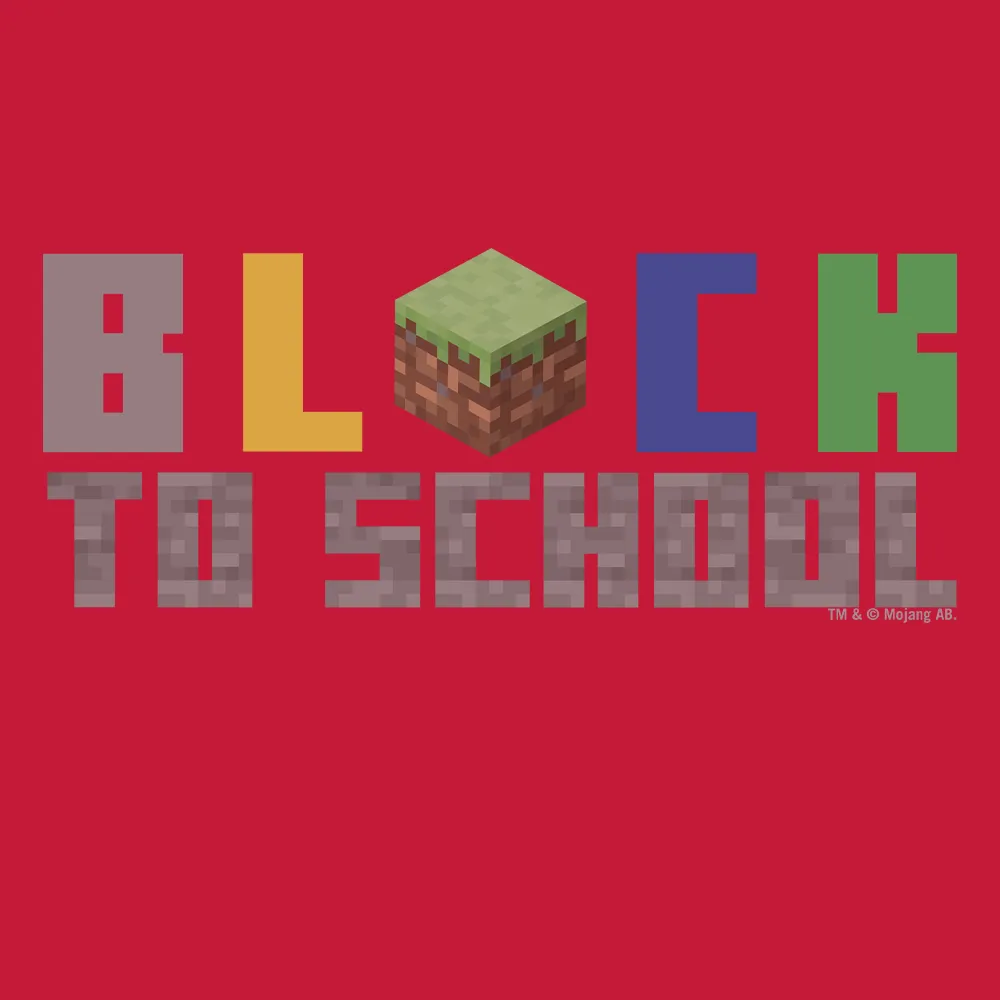 Minecraft Block to School Kids Hooded Sweatshirt