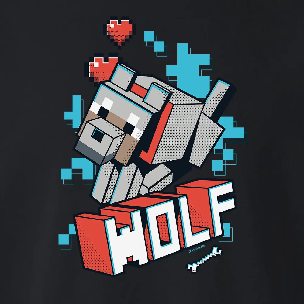 Minecraft Jolly Mobs Wolf Fleece Crewneck Sweatshirt