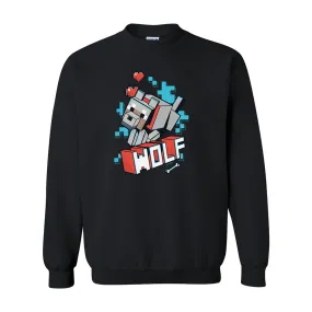 Minecraft Jolly Mobs Wolf Fleece Crewneck Sweatshirt