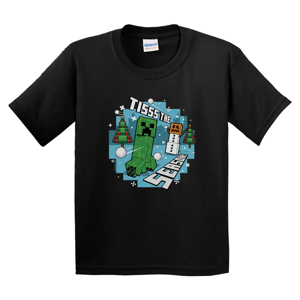 Minecraft Tis The Season Kids Short Sleeve T-Shirt