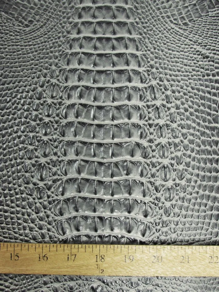 Molasses Brown Hydra Gator 3D Embossed Vinyl Fabric / Sold By The Yard