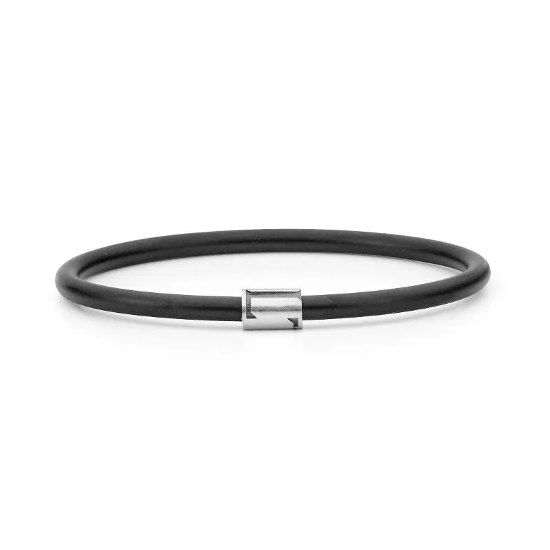 Neoprene L Spacer Diamond Bangles