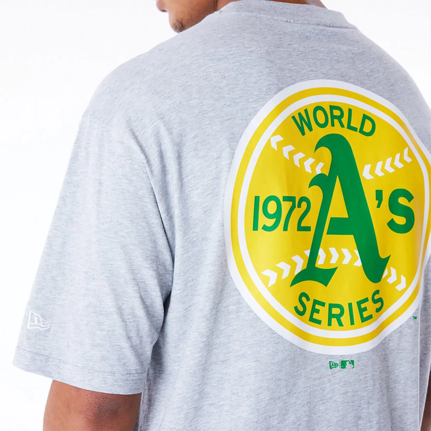 NEW ERA Oakland Athletics MLB World Series Grey Oversized T-Shirt