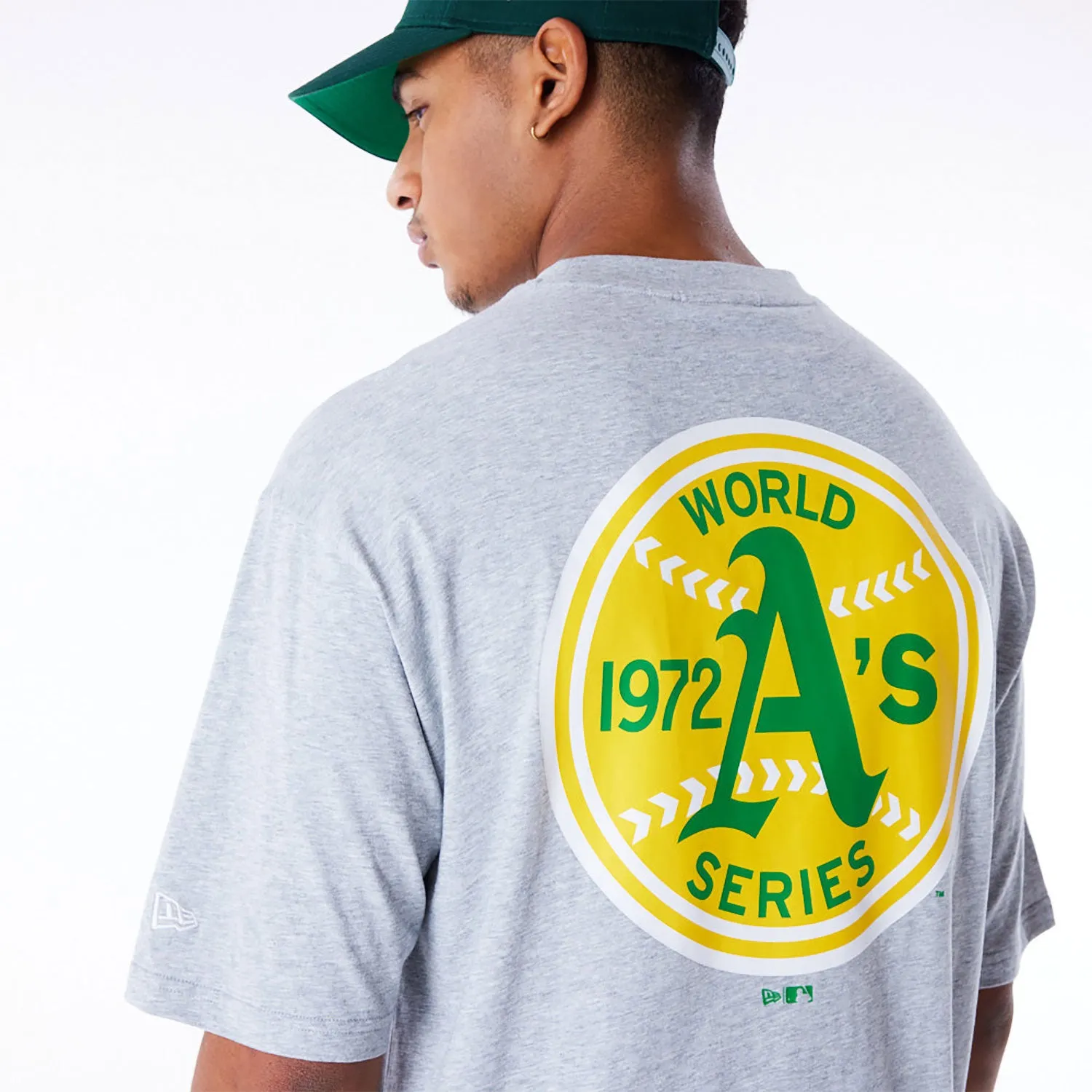 NEW ERA Oakland Athletics MLB World Series Grey Oversized T-Shirt