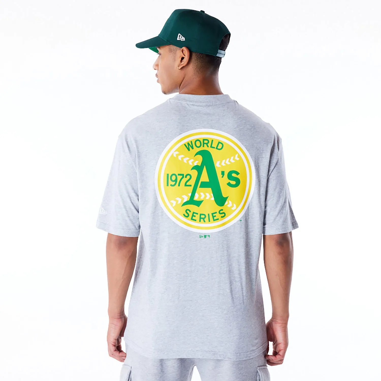 NEW ERA Oakland Athletics MLB World Series Grey Oversized T-Shirt