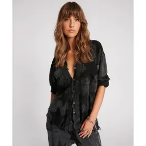 One Teaspoon Black Star Muslin Longline Shirt