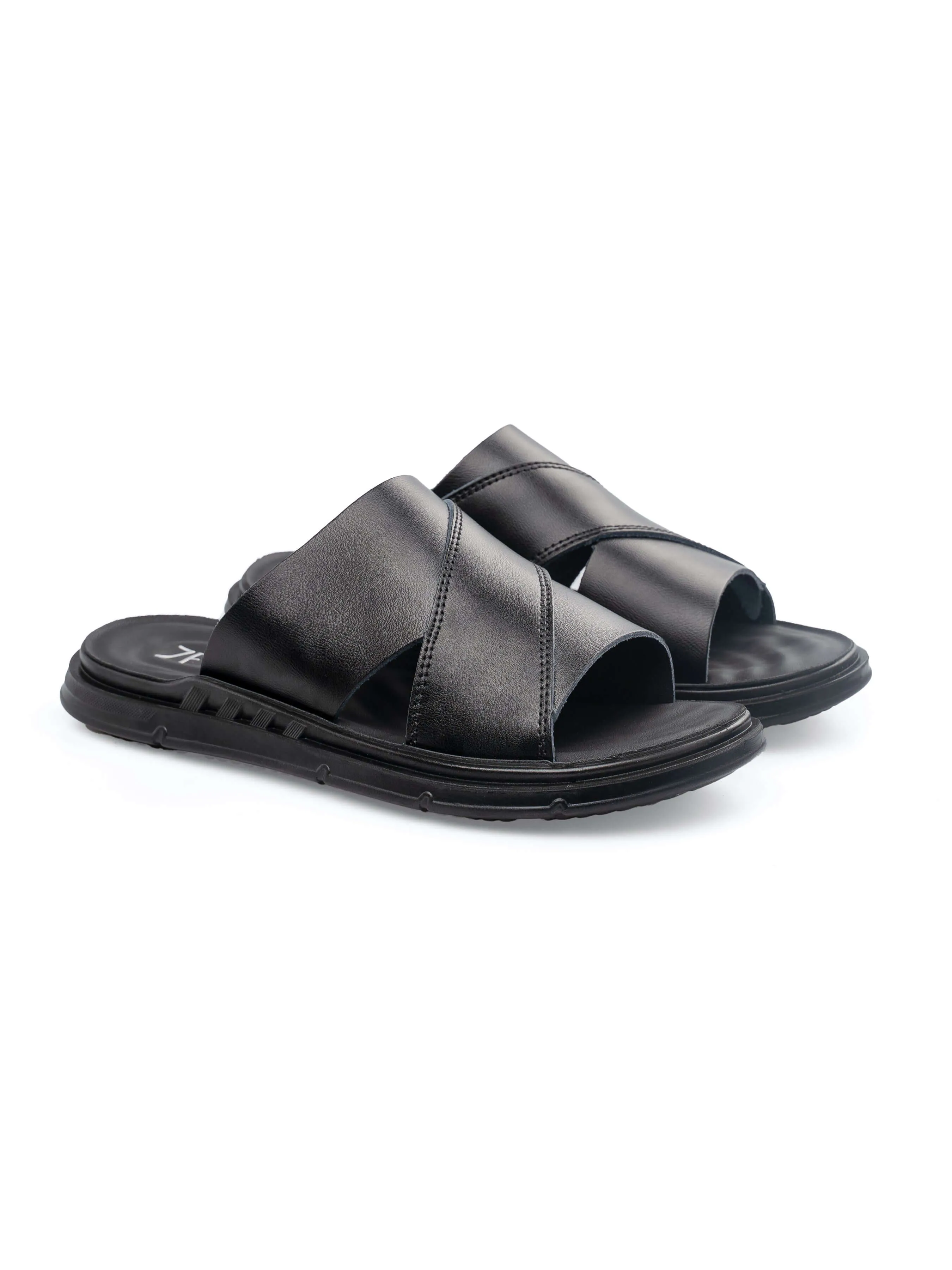 Pierre Sandal - Black Leather