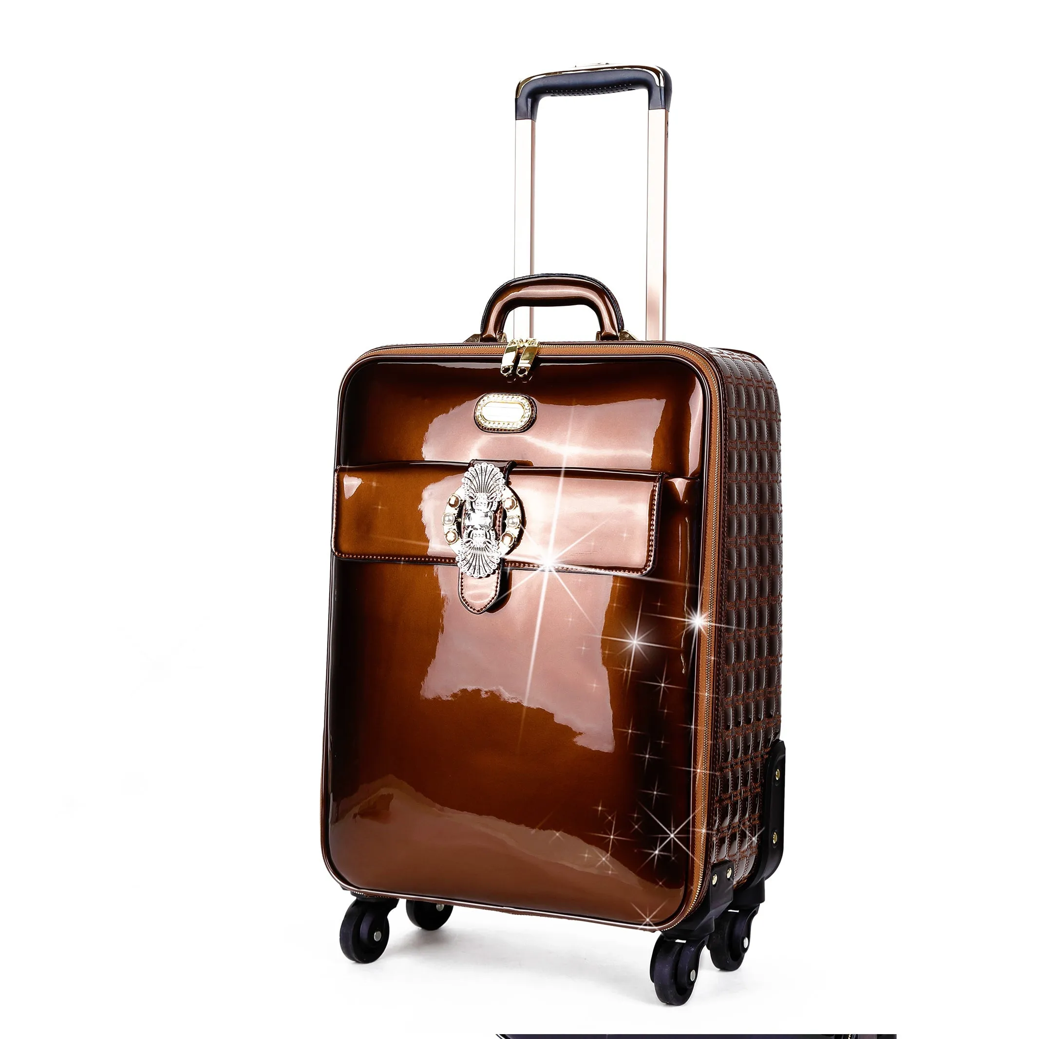 Queen's Crown Suitcase Getaway Travel Luggage Spinner Wheels