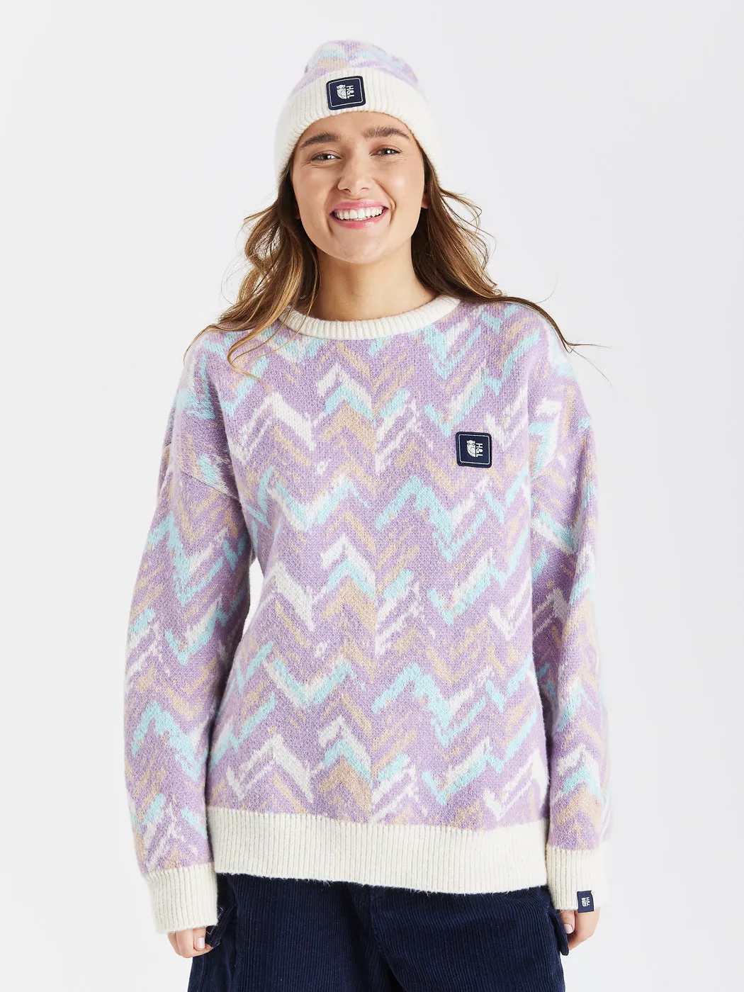 Reva Retro Pattern Knitted Jumper