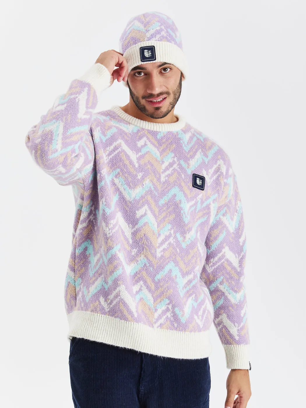 Reva Retro Pattern Knitted Jumper