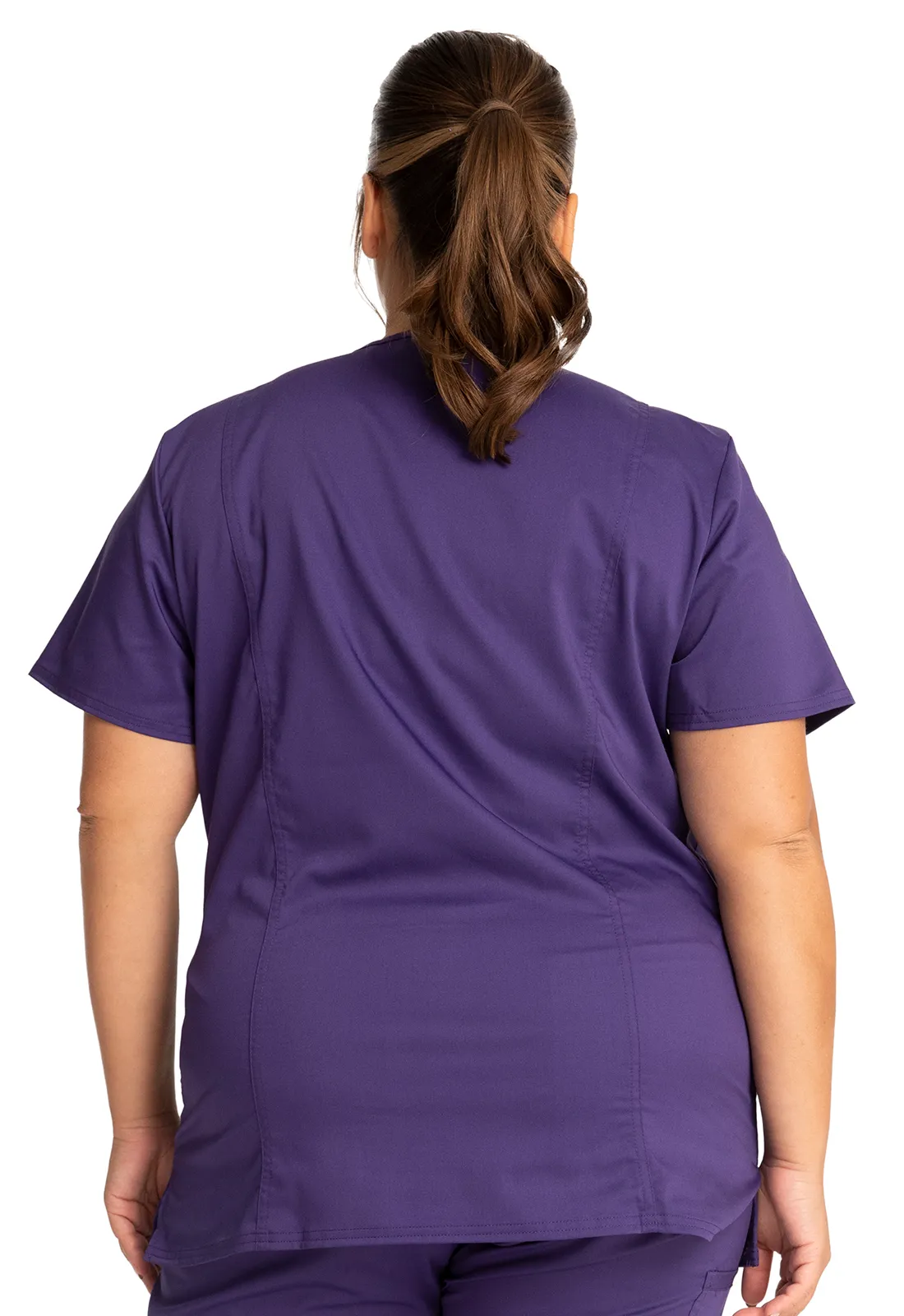 Scrub Top - Cherokee WW Women's Revolution V-Neck Top - Grape, WW620