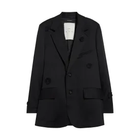 Song For The Mute Daisy Oversized Blazer Black