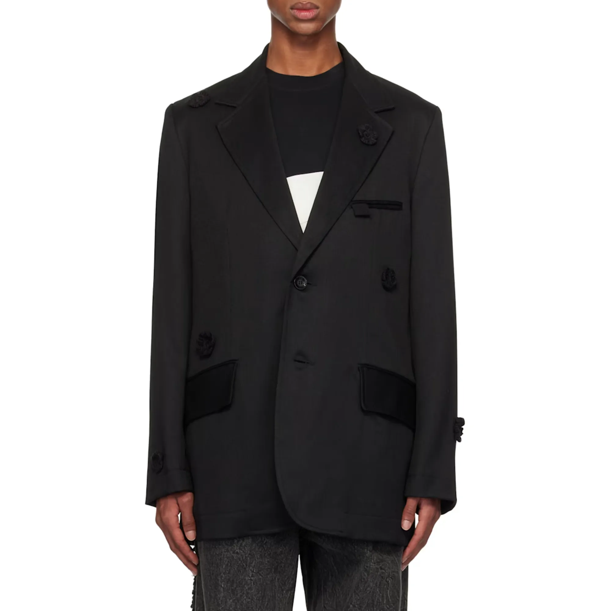 Song For The Mute Daisy Oversized Blazer Black