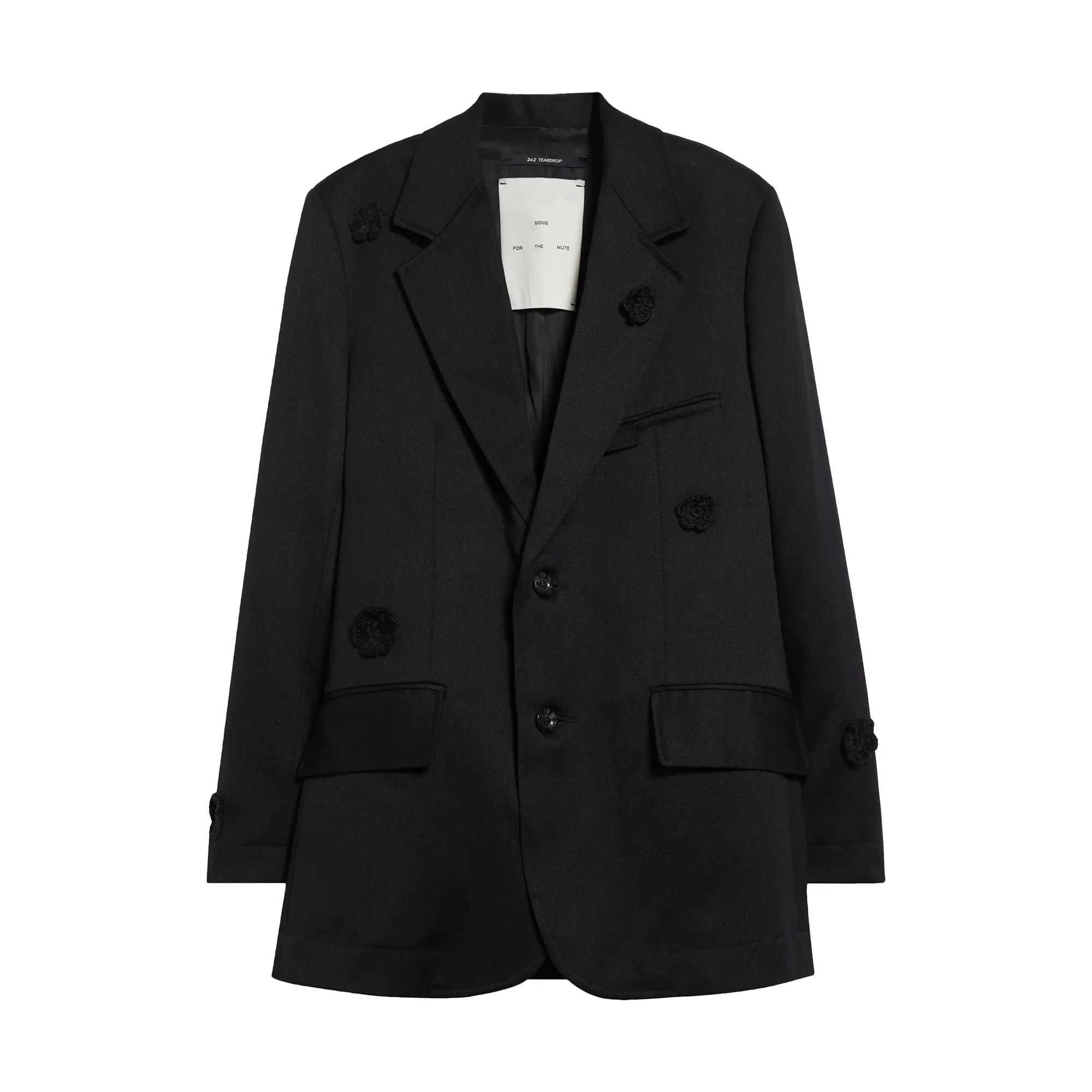 Song For The Mute Daisy Oversized Blazer Black