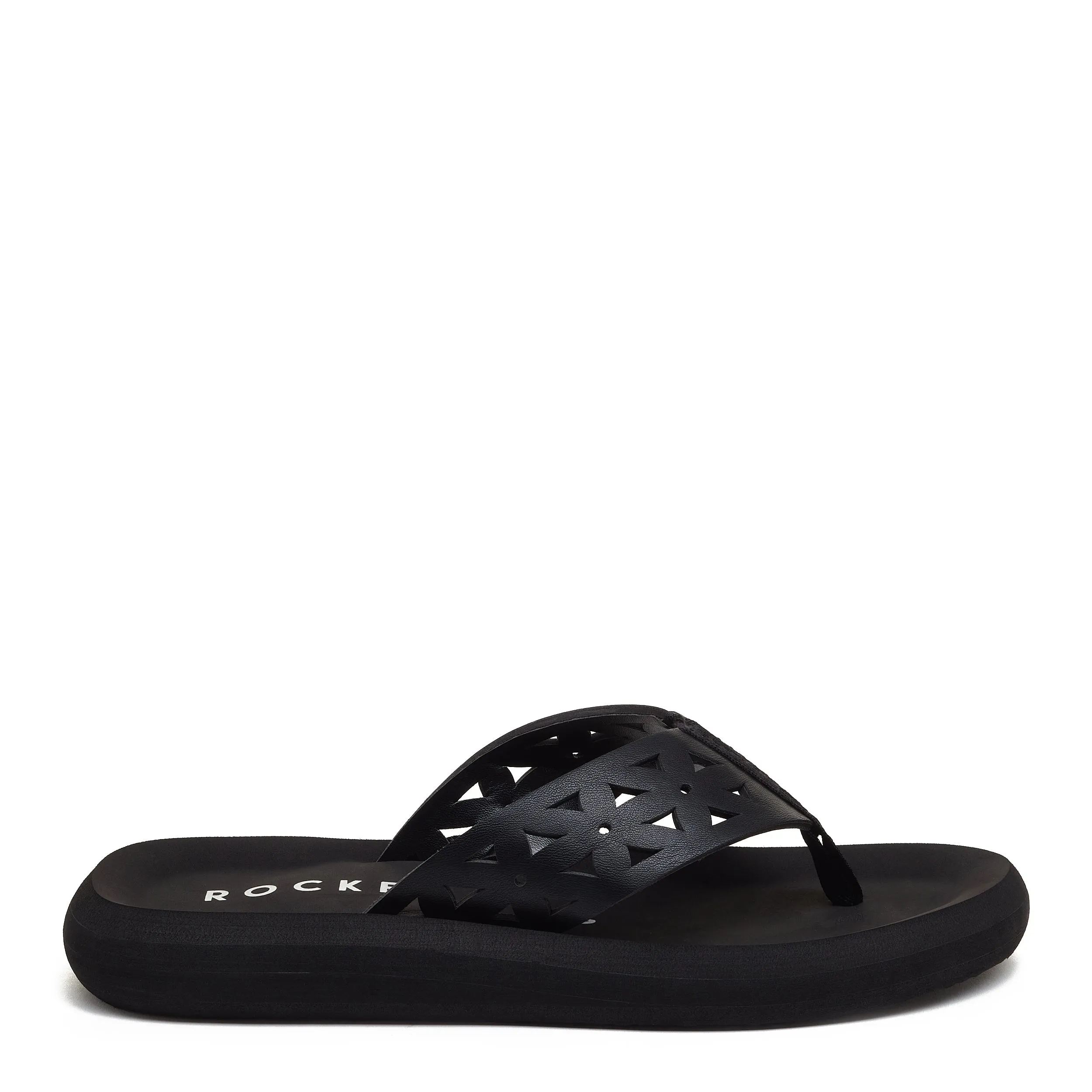 Sunset Cutout Black Flip Flop