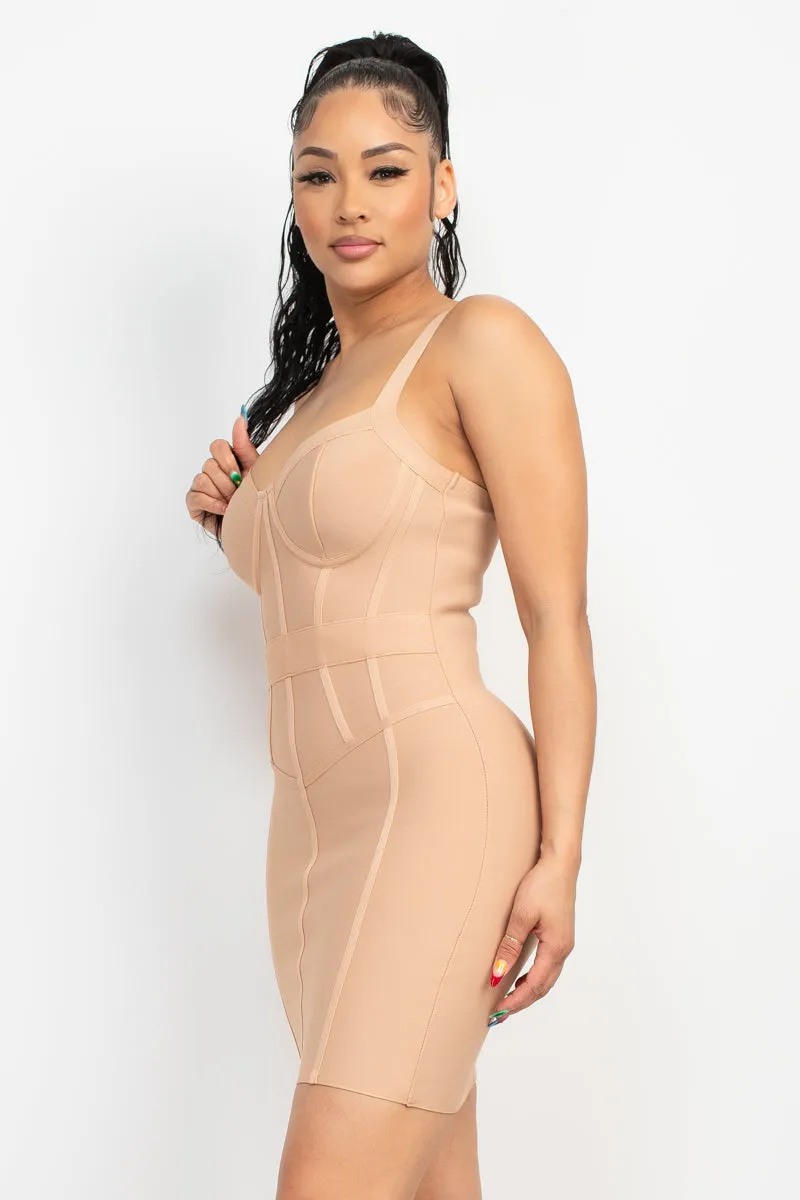 Sweetheart Wide Strap Bandage Dress