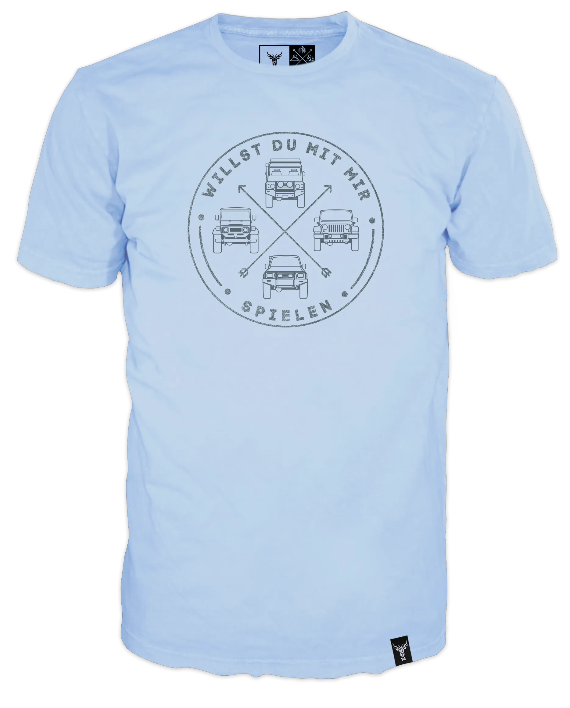 T-Shirt 14Ender® 4 Wheeling light blue