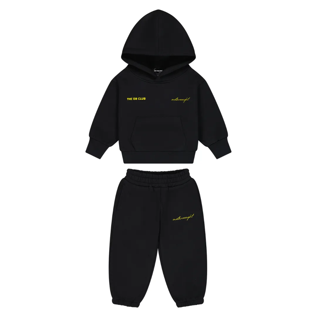 THE 138 CLUB KIDS TRACKSUIT SET - BLACK