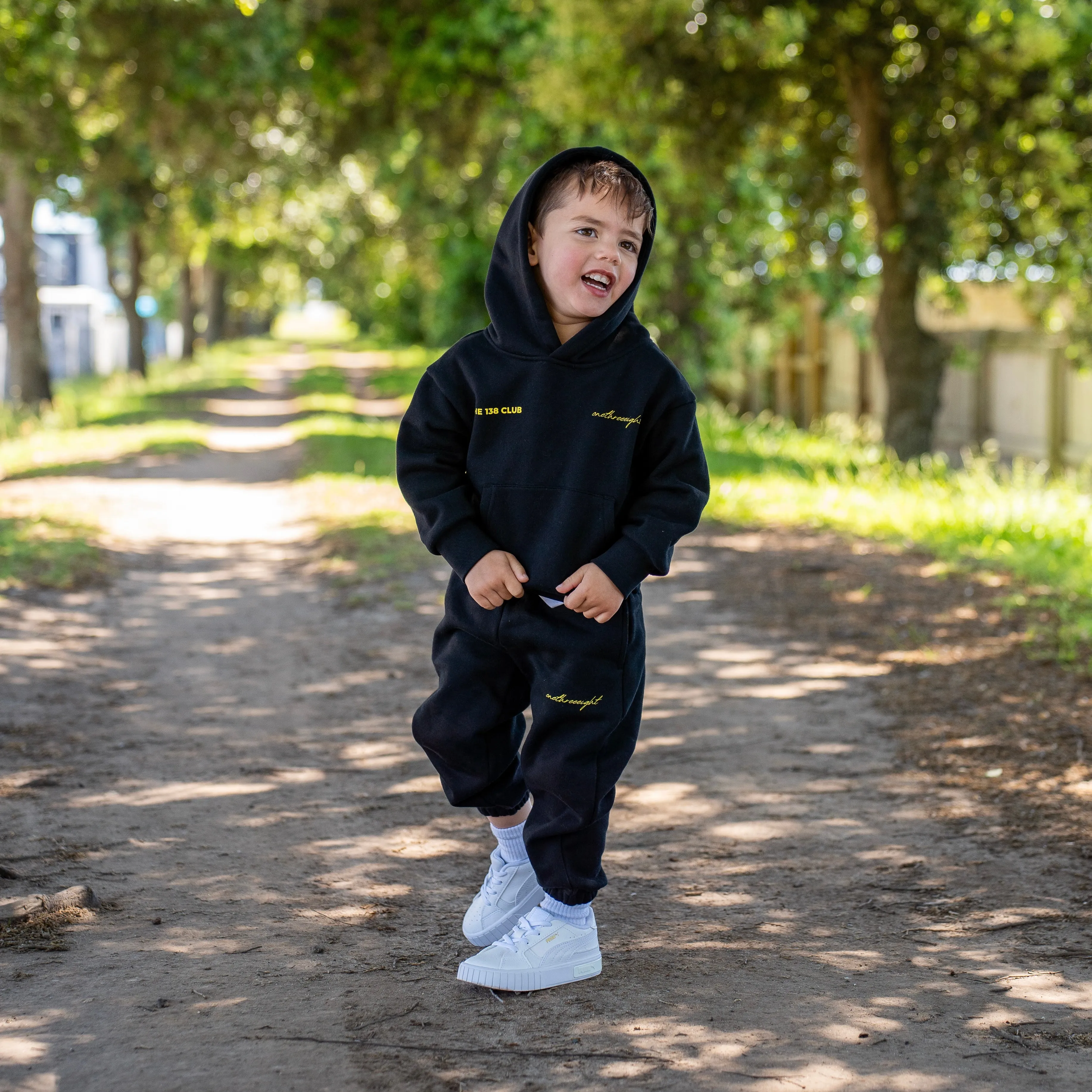 THE 138 CLUB KIDS TRACKSUIT SET - BLACK