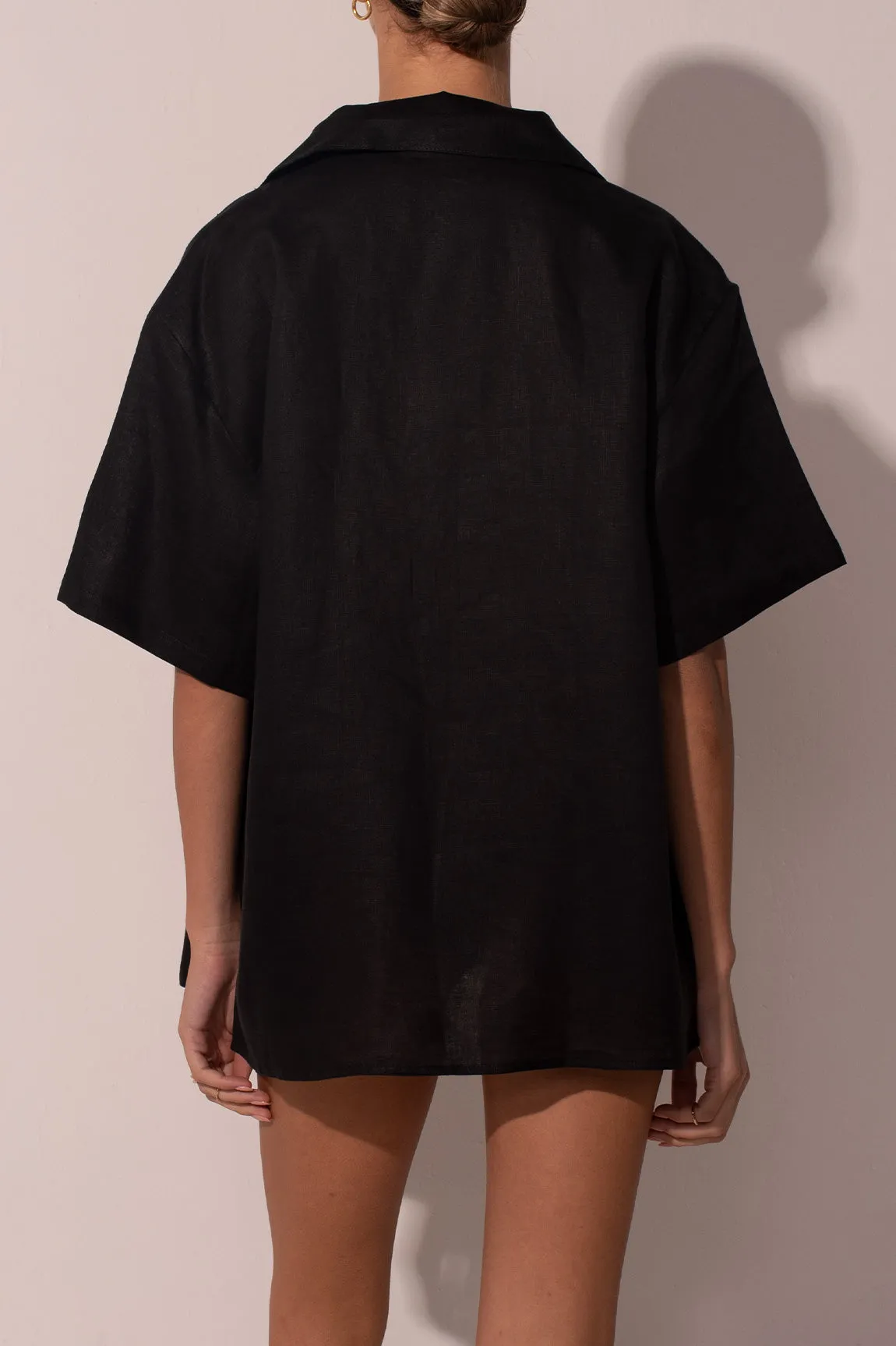 The Aesthetic Icon Black Maxi Shirt