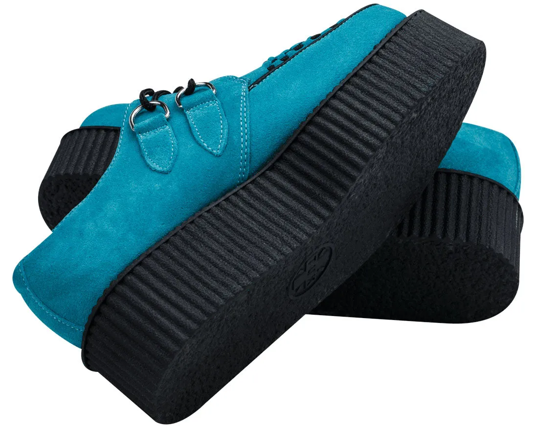 T.U.K Turquoise Suede Viva Mondo Creeper