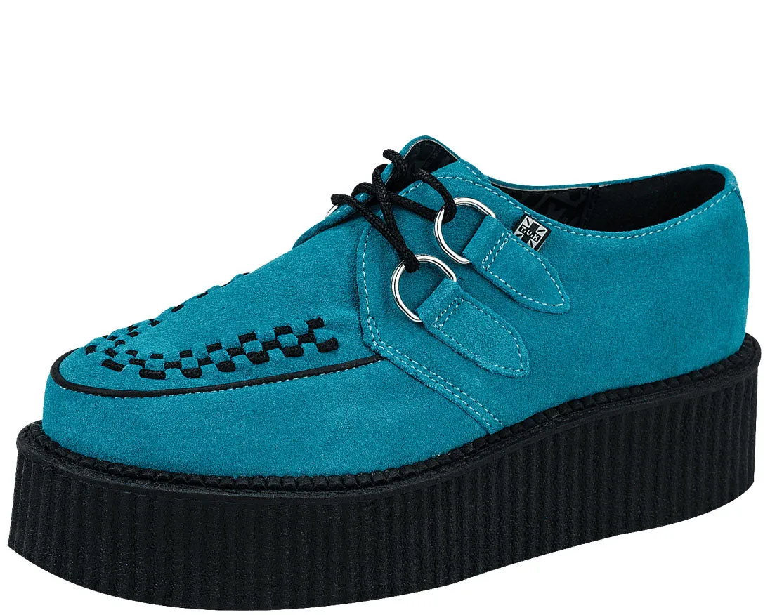 T.U.K Turquoise Suede Viva Mondo Creeper