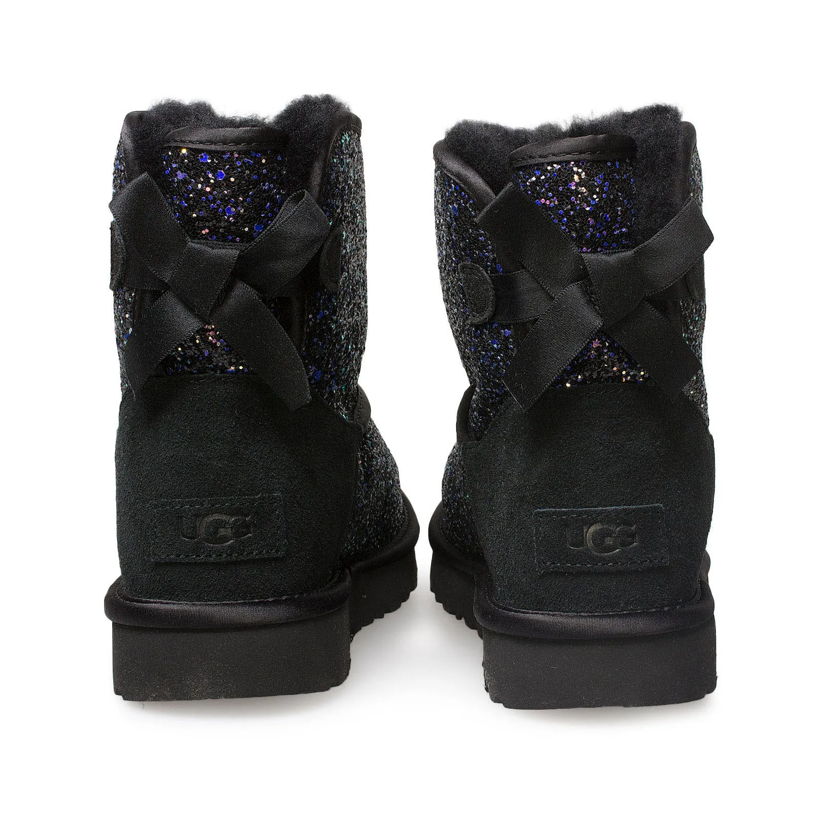 UGG Classic Mini Bow Cosmos Black Boots - Women's