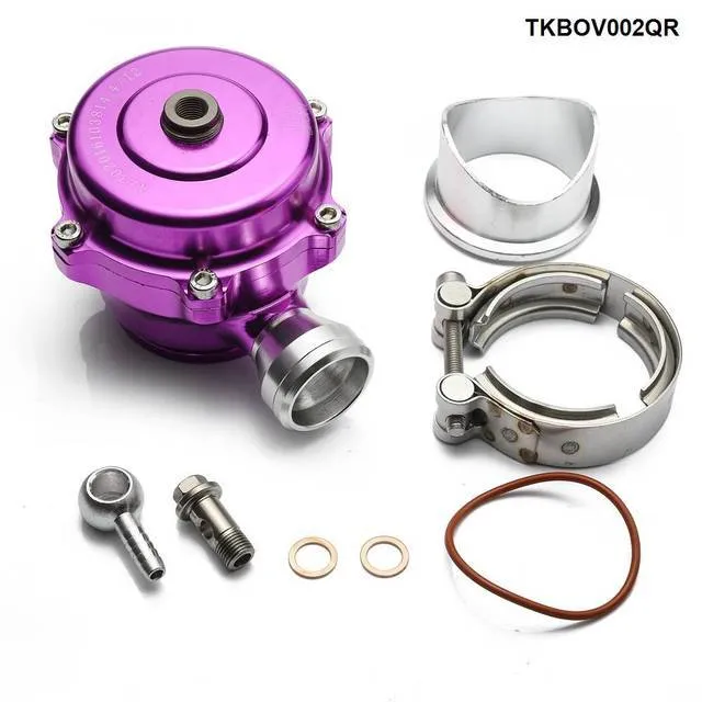 Universal Jdm 50mm V Band Blow Off Valve BOV QR Typer w/ Weld On Aluminum Flange w/logo TKBOV002QR