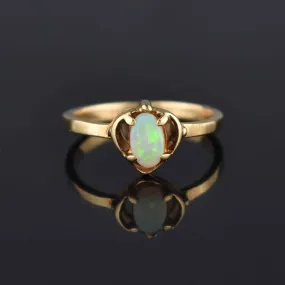 Vintage 14K Gold Opal Cabochon Midi Ring