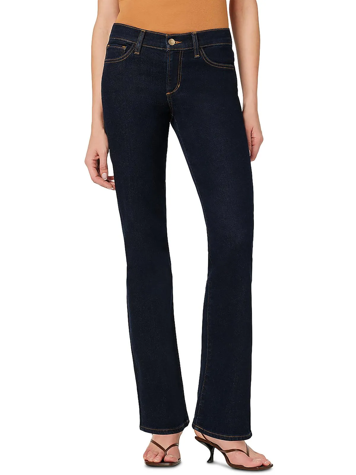 Vixen Womens Dark Wash Low Rise Bootcut Jeans