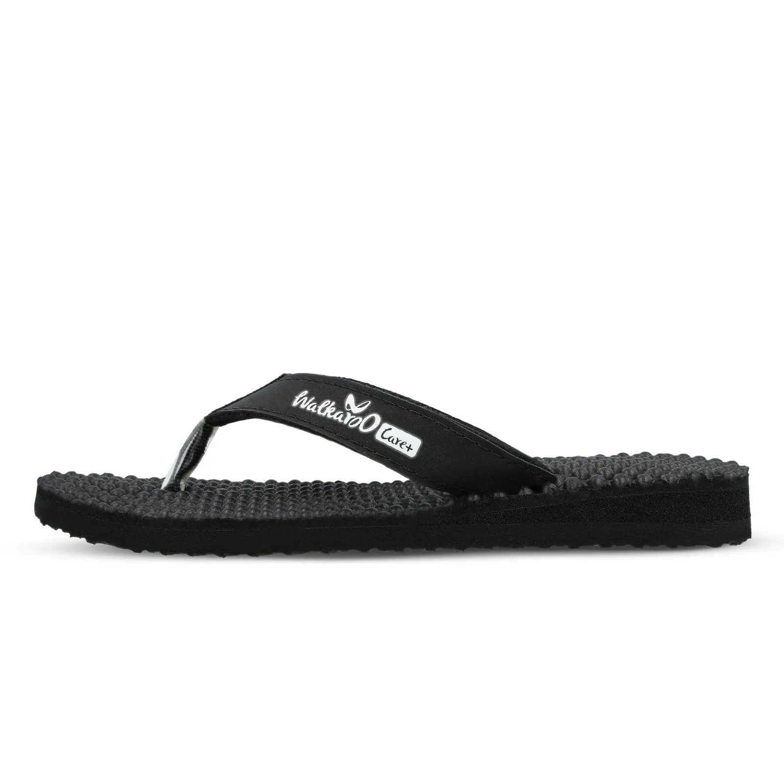 Walkaroo Womens Textured Care Plus Flip-Flop  - WH3950 Black