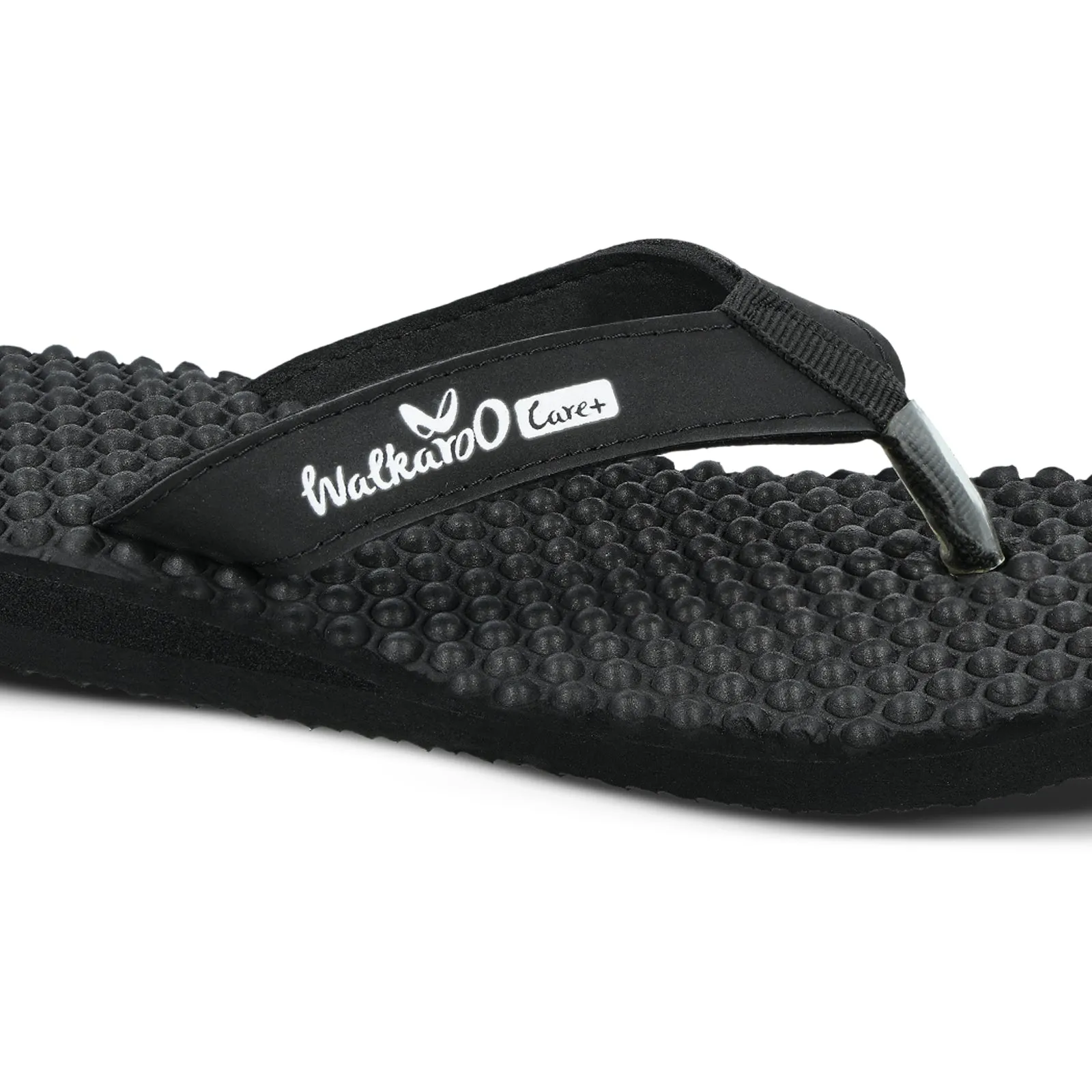 Walkaroo Womens Textured Care Plus Flip-Flop  - WH3950 Black