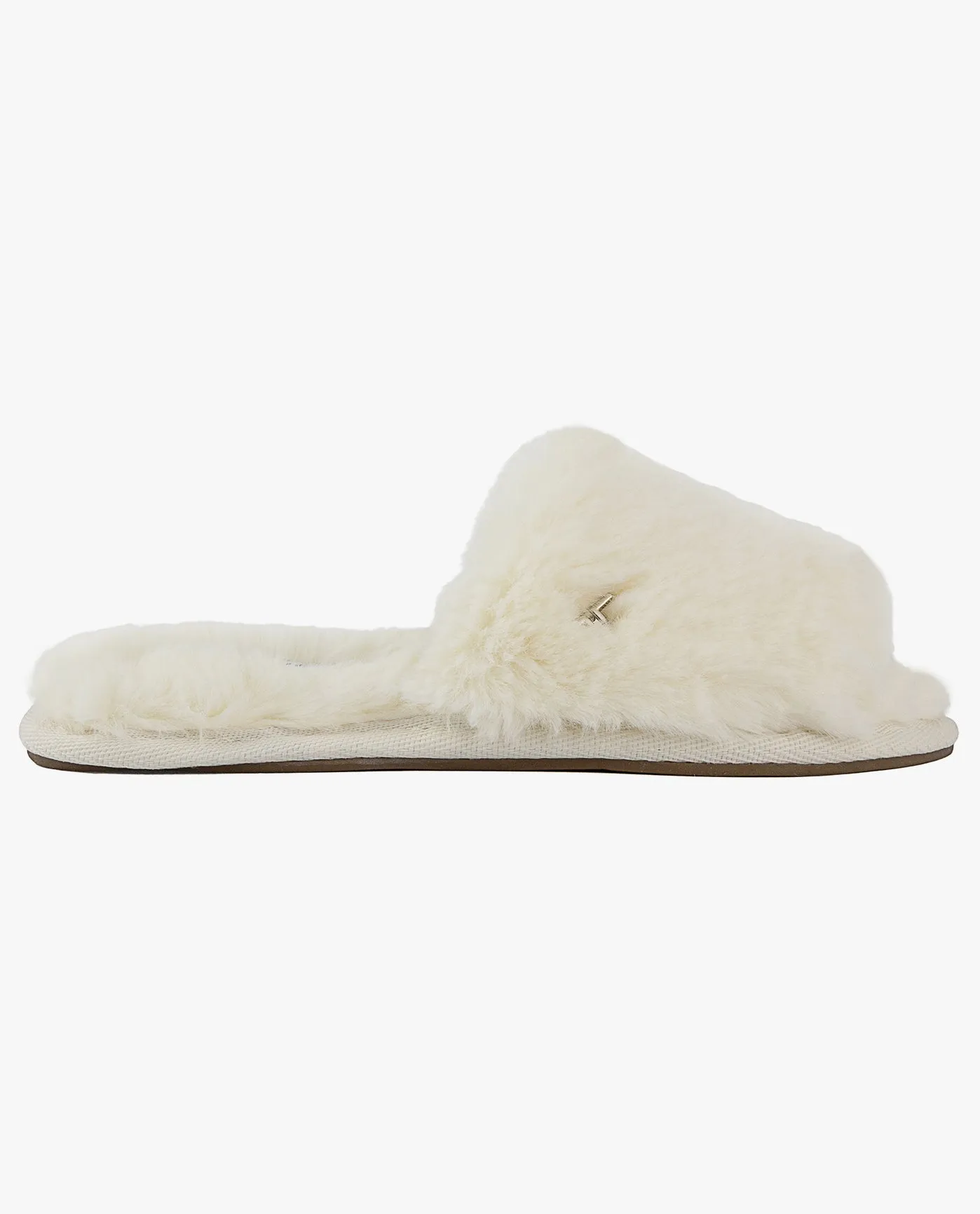 WOMENS LILLY OPEN TOE FAUX FUR SLIPPER