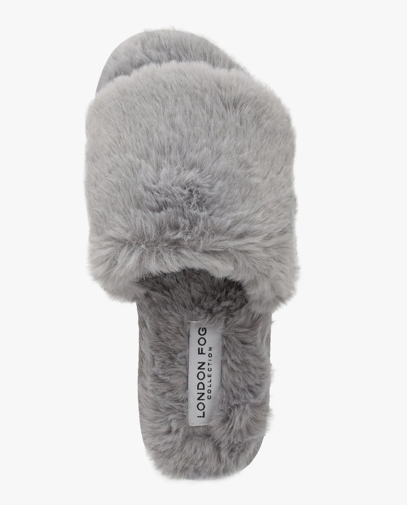 WOMENS LILLY OPEN TOE FAUX FUR SLIPPER