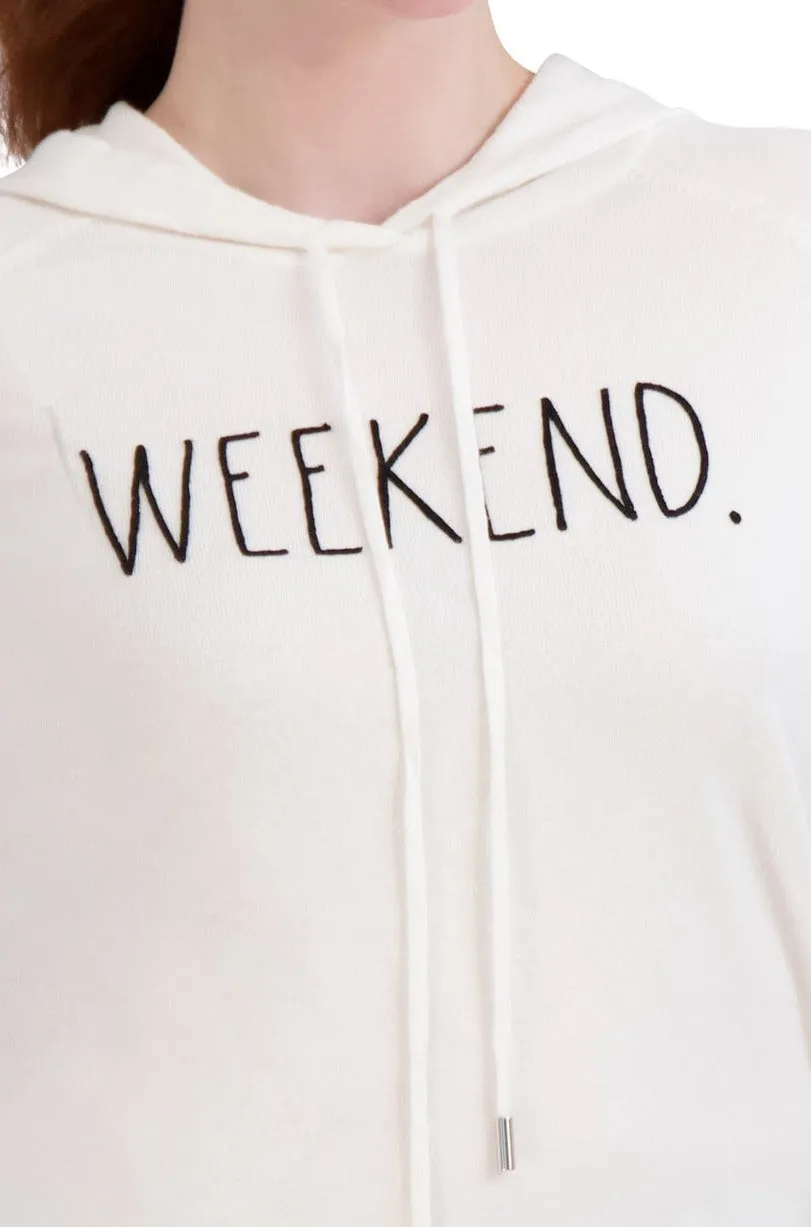 Women's "WEEKEND" Knit Pullover Hoodie