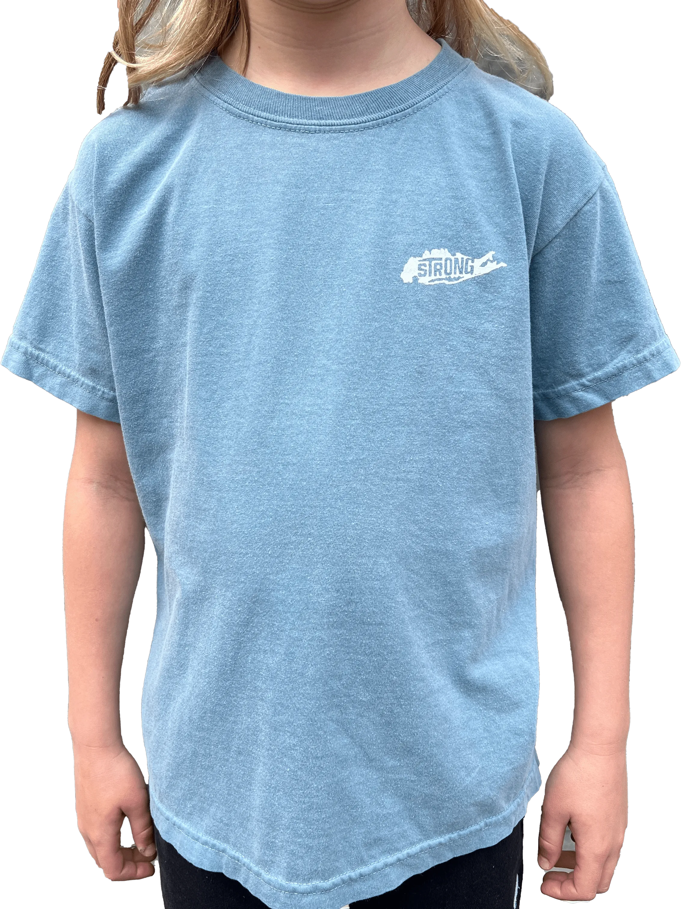 Youth Long Island Strong Beach Wave Tee (Ocean Blue)